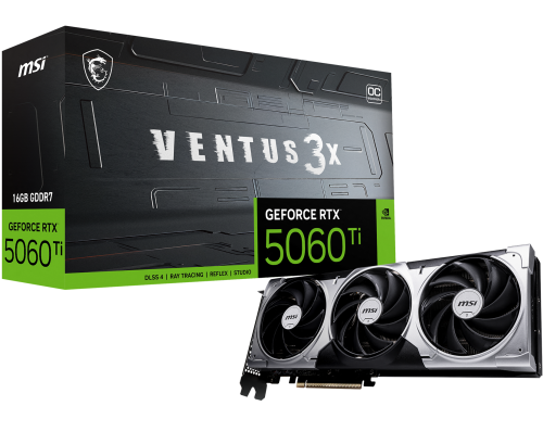 MSI VENTUS GeForce RTX 5060 Ti 16G 3X OC 16 GB GDDR7