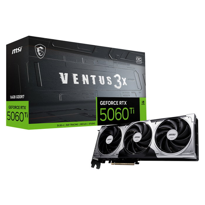 MSI VENTUS GeForce RTX 5060 Ti 16G 3X OC 16 GB GDDR7