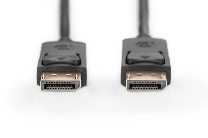 Digitus Cable de Conexión DisplayPort DP M/M 1.0m con Interbloqueo Soporte Ultra HD 4K Negro