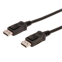 Digitus Cable de Conexión DisplayPort DP M/M 1.0m con Interbloqueo Soporte Ultra HD 4K Negro