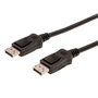 Digitus Cable de Conexión DisplayPort DP M/M 1.0m con Interbloqueo Soporte Ultra HD 4K Negro