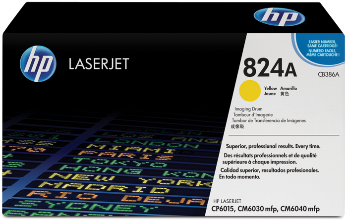 HP Tambor de imágenes 824A Amarillo (CB386A) para LaserJet Color CP6015/CM6030/CM6040
