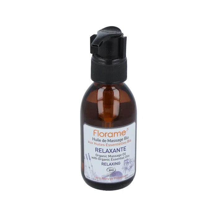 FLORAME Aceite de Masaje Relajante y Calmante - Con 5 Aceites Vegetales (Albaricoque, Jojoba, Almendra, Sésamo, Oliva) - Certificado ECOCERT - 120 ml FLORAME Aceite de Masaje Relajante y Calmante - Con 5 Aceites Vegetales (Albaricoque, Jojoba, Almendra, Sésamo, Oliva) - Certificado ECOCERT - 120 ml