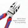 Workpro Alicate Corte Diagonal Pro 225 mm Acero 50CRV Bimax Mango Recubierto Azul Rojo