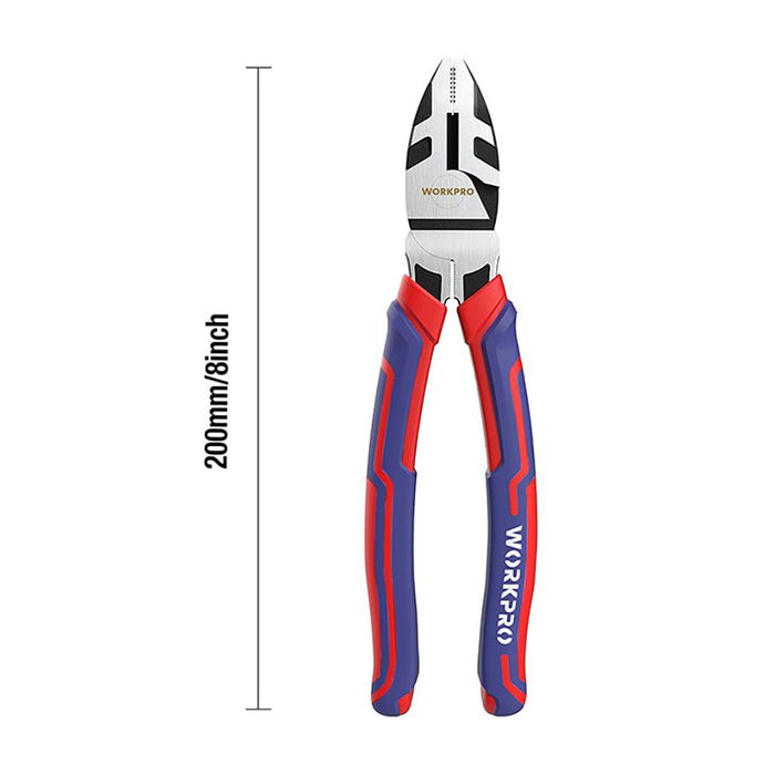 Workpro Alicate Corte Diagonal Pro 225 mm Acero 50CRV Bimax Mango Recubierto Azul Rojo Workpro Alicate Corte Diagonal Pro 225 mm Acero 50CRV Bimax Mango Recubierto Azul Rojo