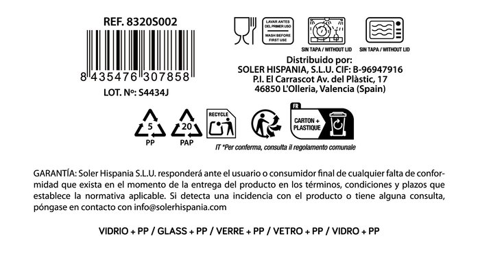 Inde Set 4 Botes Elsa 9 cm (ancho) x 17 cm (alto) x 10 cm (largo) (6 Cajas)