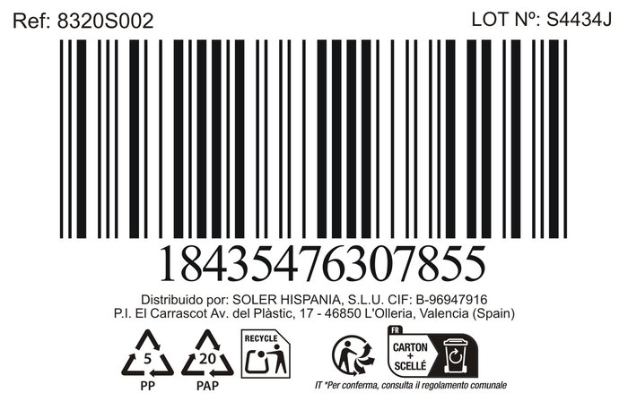 Inde Set 4 Botes Elsa 9 cm (ancho) x 17 cm (alto) x 10 cm (largo) (6 Cajas)