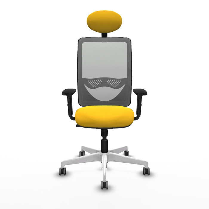 PIQUERAS Y CRESPO Silla de oficina Zulema con mecanismo Sincro, Amarillo y Gris PIQUERAS Y CRESPO Silla de oficina Zulema con mecanismo Sincro, Amarillo y Gris