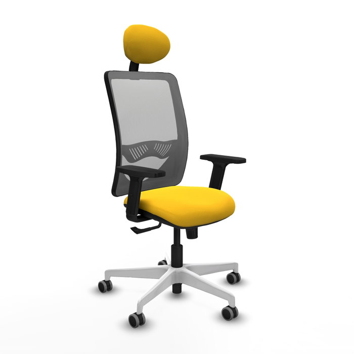 PIQUERAS Y CRESPO Silla de oficina Zulema con mecanismo Sincro, Amarillo y Gris PIQUERAS Y CRESPO Silla de oficina Zulema con mecanismo Sincro, Amarillo y Gris