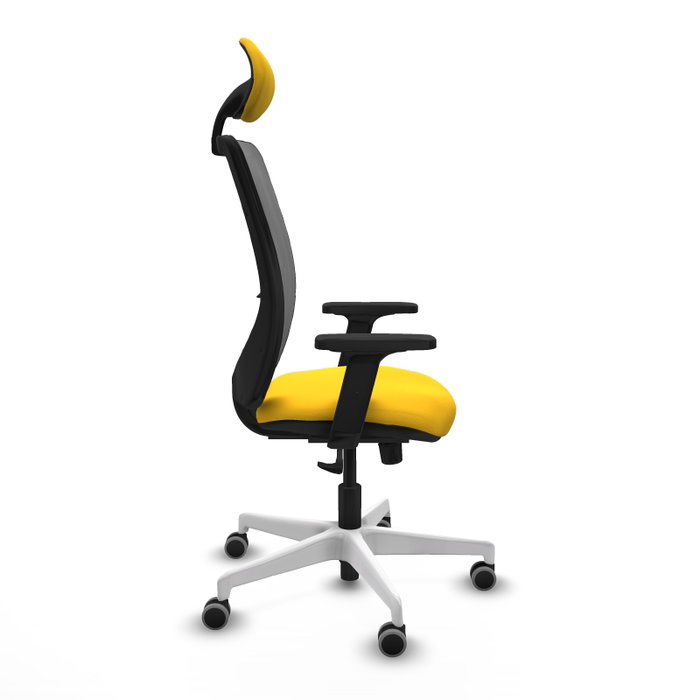 PIQUERAS Y CRESPO Silla de oficina Zulema con mecanismo Sincro, Amarillo y Gris PIQUERAS Y CRESPO Silla de oficina Zulema con mecanismo Sincro, Amarillo y Gris