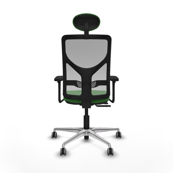 PIQUERAS Y CRESPO Silla de oficina Motilla con mecanismo Sincro/Traslack Verde y Gris