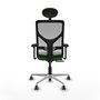 PIQUERAS Y CRESPO Silla de oficina Motilla con mecanismo Sincro/Traslack Verde y Gris