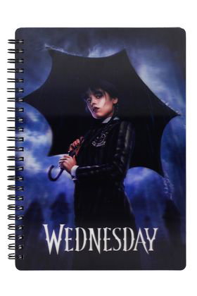 Lluvia Libreta Espiral Efecto 3D A5 Wednesday