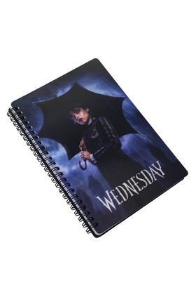 Lluvia Libreta Espiral Efecto 3D A5 Wednesday