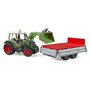 Bruder Fendt Vario 211 Tractor con Pala Cargadora Frontal y Remolque