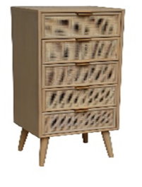 DKD Home Decor Cajonera Paulownia MDF 42x36,5x100,5 Rejilla