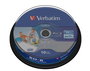 Verbatim BD-R SL 25GB 6x Wide Inkjet Printable, 10 Unidades para Grabación y Reproducción de Video HD y Almacenamiento de Datos
