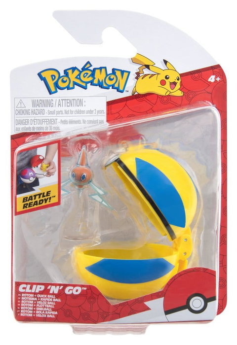 Jazwares Pokémon Clip 'n' Go Figura de Acción Wave 21 Rotom & Veloz Ball Jazwares Pokémon Clip 'n' Go Figura de Acción Wave 21 Rotom & Veloz Ball