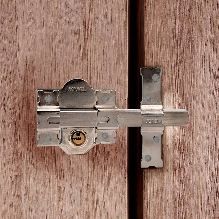 Micel Cerrojo de Seguridad para Sobreponer Crr11, Acero Níquel, 86x50 mm Micel Cerrojo de Seguridad para Sobreponer Crr11, Acero Níquel, 86x50 mm