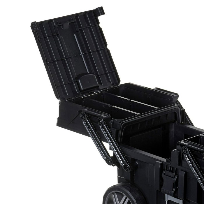 Keter- caja de herramientas con ruedas carro horizontal, 64,6 x 37,3 x 41 cm, negro