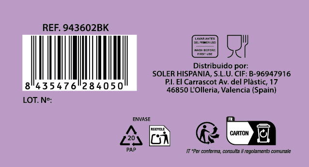 La Mediterranea Set 4 Vasos Silex Sirkel 360 cc (6 Cajas)