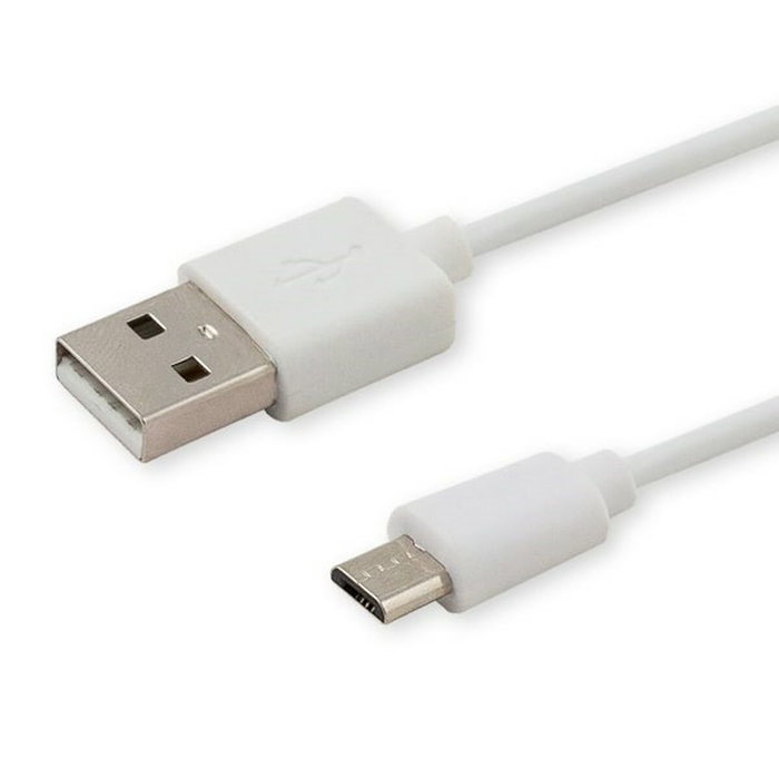 SAVIO Cable USB 2.0 con conector USB A y micro USB B de 1m, blanco SAVIO Cable USB 2.0 con conector USB A y micro USB B de 1m, blanco