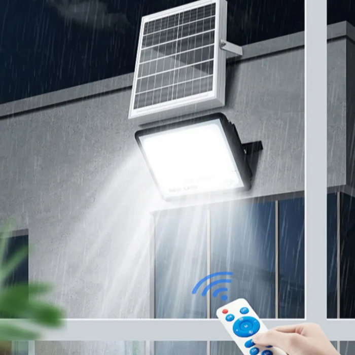 TALOX Foco y Panel Solar LED con Control Remoto 60 W GY-RSF-003, Luz Blanca