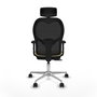 PIQUERAS Y CRESPO Silla de oficina Jorquera Sincro/Traslack Crema y Negro