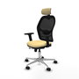PIQUERAS Y CRESPO Silla de oficina Jorquera Sincro/Traslack Crema y Negro
