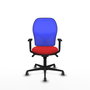 PIQUERAS Y CRESPO Silla de oficina Jorquera Rojo/Azul