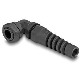 DeLOCK Prensaestopas con alivio de tensión 90° PG7 negro