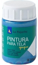LA PAJARITA Pack de 6 Botes de Pintura para Tela Opaca Cian 35 ml