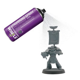 Winkle Spray de Imprimación Gris 400 ml para Impresión 3D, Miniaturas y Modelismo - Fórmula Acrílica Autonivelante de Secado Rápido