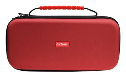Trust GXT 1251RB XL - Funda Protectora Rígida Maleta de Transporte para Nintendo Switch 2, A Prueba de Golpes, Con Asa, Color Rojo y Azul