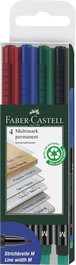 Rotulador Permanente Faber-Castell Multimark M Bolsa De 4