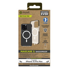 Funda para Móvil Muvit for Change iPhone 15 Pro Max Clear Magnética