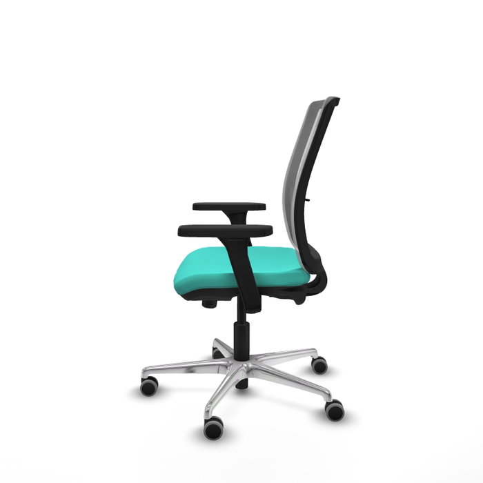 PIQUERAS Y CRESPO Silla de oficina Haches Turquesa y Gris con mecanismo Sincro/Traslack PIQUERAS Y CRESPO Silla de oficina Haches Turquesa y Gris con mecanismo Sincro/Traslack