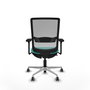 PIQUERAS Y CRESPO Silla de oficina Haches Turquesa y Gris con mecanismo Sincro/Traslack