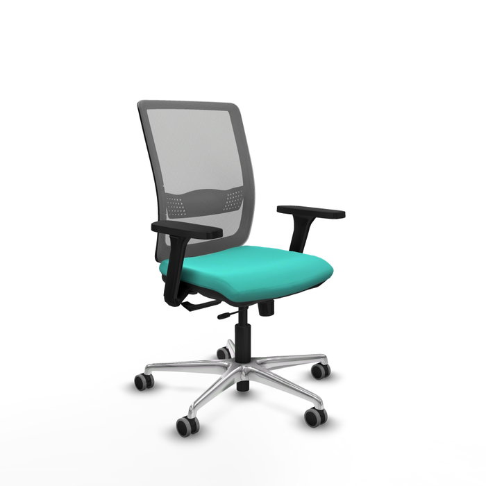 PIQUERAS Y CRESPO Silla de oficina Haches Turquesa y Gris con mecanismo Sincro/Traslack PIQUERAS Y CRESPO Silla de oficina Haches Turquesa y Gris con mecanismo Sincro/Traslack
