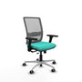 PIQUERAS Y CRESPO Silla de oficina Haches Turquesa y Gris con mecanismo Sincro/Traslack