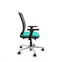 PIQUERAS Y CRESPO Silla de oficina Haches Turquesa y Gris con mecanismo Sincro/Traslack