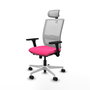 PIQUERAS Y CRESPO Silla de oficina Haches Rosa y Blanco