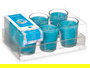 Acorde Set 6 Velas Vaso Vidrio Oceano 16x11x6.5 cm (Set de 12)
