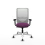 PIQUERAS Y CRESPO Silla de oficina Zulema con mecanismo Sincro, Morado y Blanco