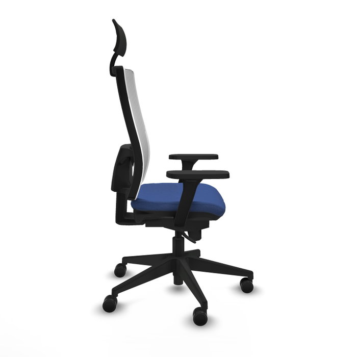PIQUERAS Y CRESPO Silla de oficina Horna con mecanismo Sincro, Azul marino y Blanco PIQUERAS Y CRESPO Silla de oficina Horna con mecanismo Sincro, Azul marino y Blanco