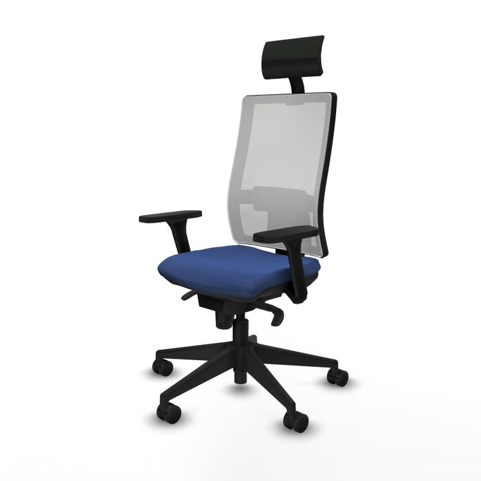 PIQUERAS Y CRESPO Silla de oficina Horna con mecanismo Sincro, Azul marino y Blanco PIQUERAS Y CRESPO Silla de oficina Horna con mecanismo Sincro, Azul marino y Blanco