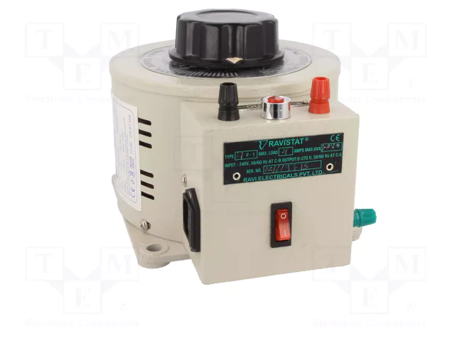 BREVE TUFVASSONS Autotransformador regulable 230VAC 0÷260V 3,8A