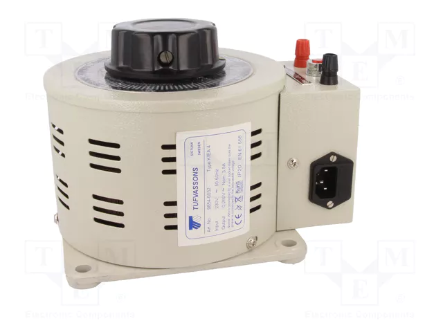 BREVE TUFVASSONS Autotransformador regulable 230VAC 0÷260V 3,8A