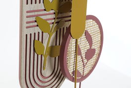 DKD Home Decor Decoración Shabby Rosa 10 x 50 x 20 cm (4 Unidades)