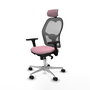 PIQUERAS Y CRESPO Silla de oficina Jorquera Rosa y Gris